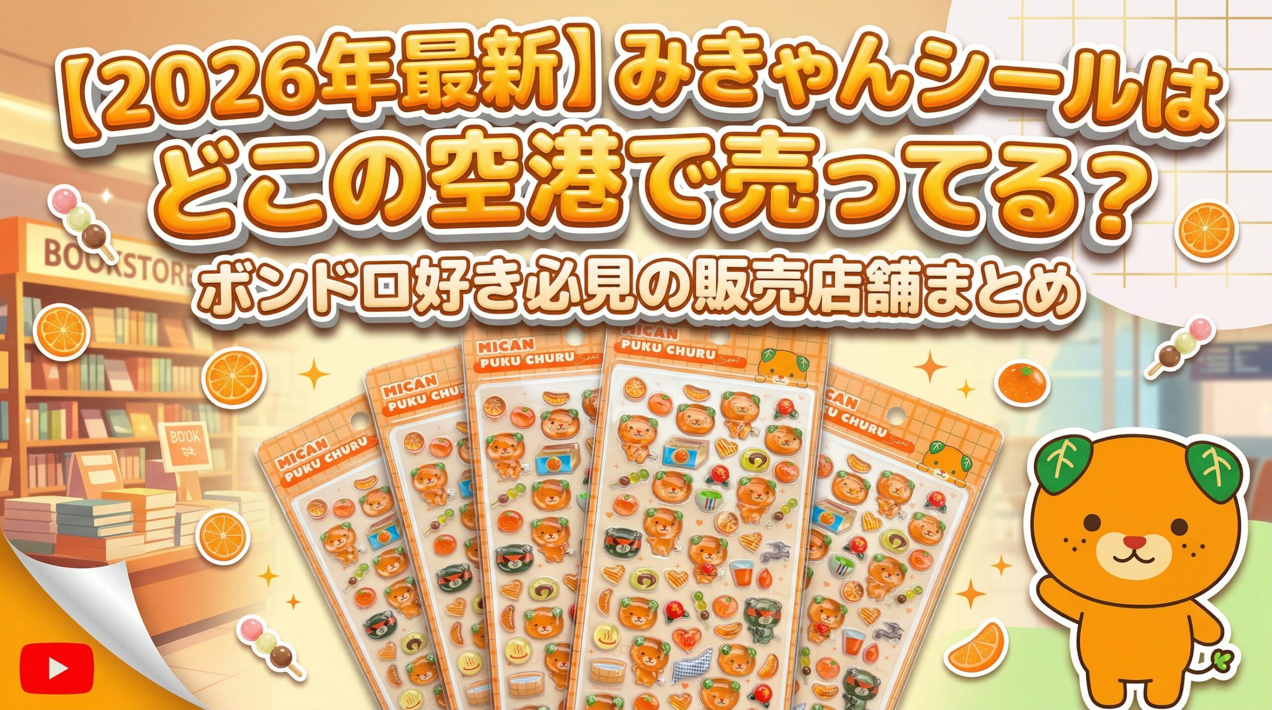 【2026年最新】みきゃんシールはどこの空港で売ってる？ボンドロ(ボンボンドロップシール)好き必見の販売店舗まとめ