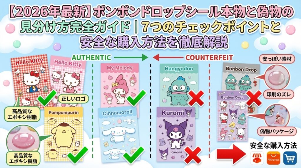 2026年最新】ボンボンドロップシール本物と偽物の見分け方完全ガイド